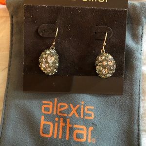 Sparkly pink and grey earrings